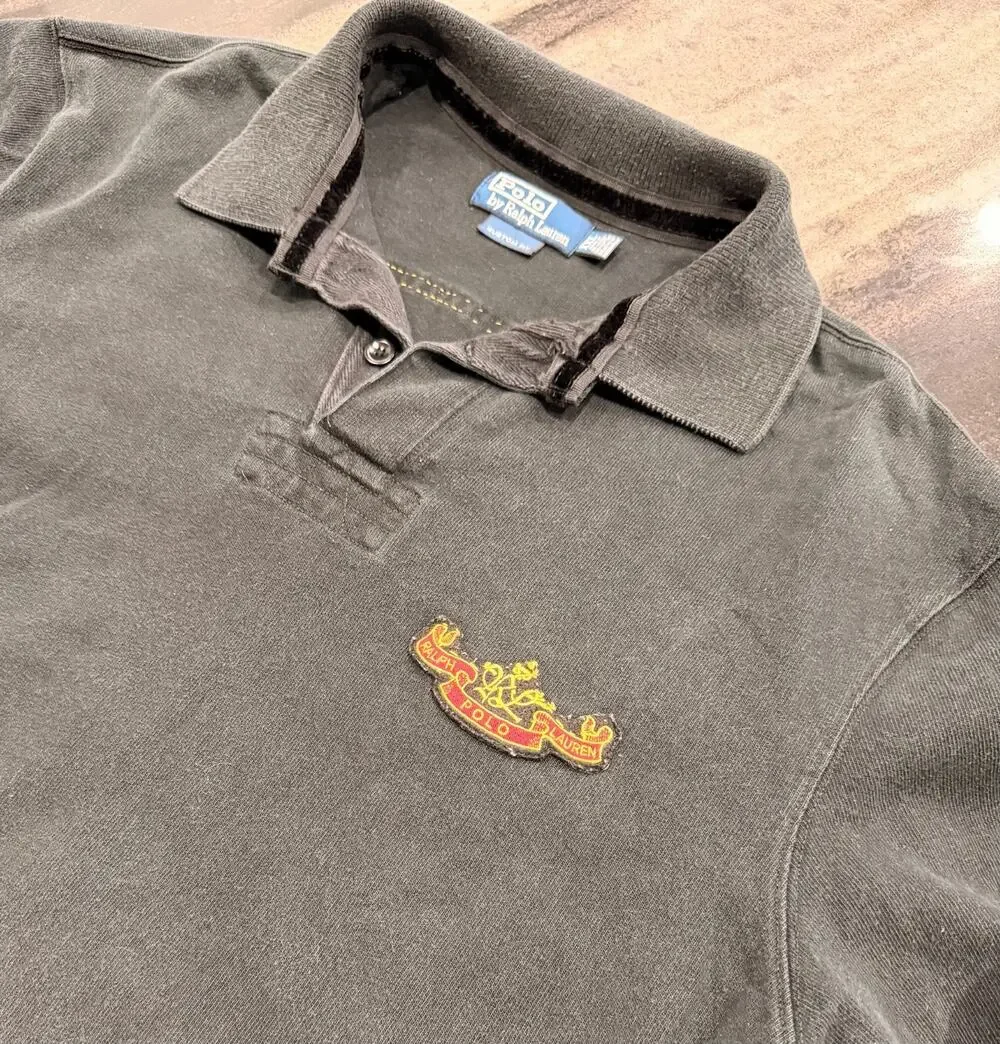Vintage Polo Ralph Lauren XXL PRLC Rugby Crest Elbow Patches Custom Fit Velvet